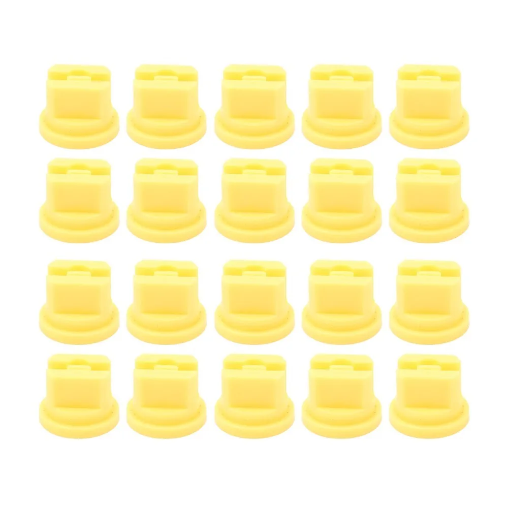 20 Pcs Uniform Spray Distribution Flat Fan Spray Tip 110 Degree Plastic Agricultural Spray Nozzle Flat Fan Plastic Spray Tip