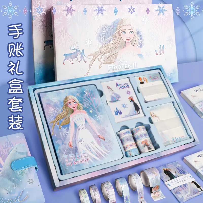 

Наклейки «Эльза» Disney, романтический набор ручных книг, Подарочная сумка, креативные милые Мультяшные школьные принадлежности для обучения, подарочная коробка
