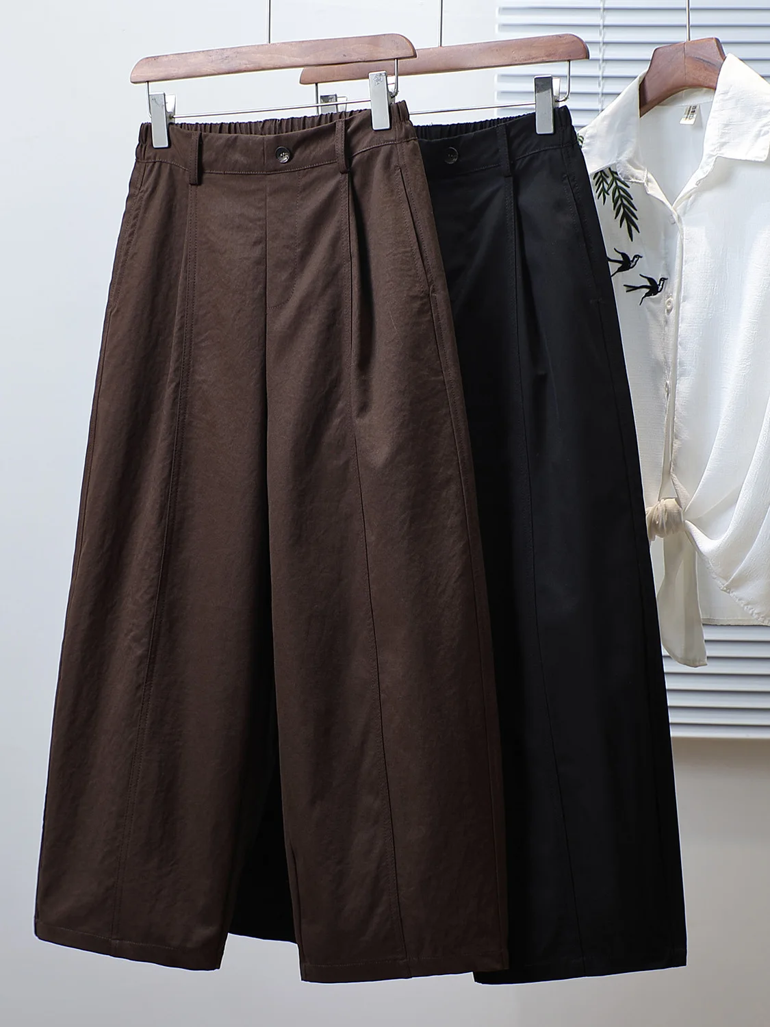 plus Size Straight Leg Wide Leg Pants for Women Casual High Waist Korean Style Pear Shaped Body Covering Autumn Fashion New A...