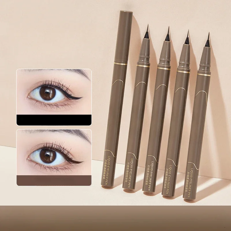 Liquid Eyeliner 0.01mm Super Slim Waterproof Quick Dry Long Lasting Color No Smudging Eyeliner Pencil Eye Shadow