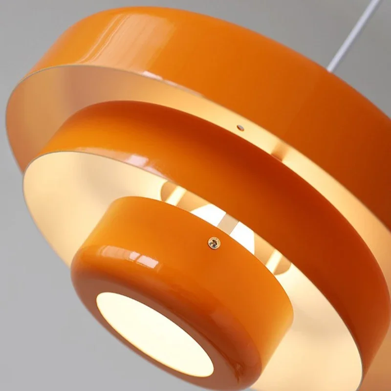 Bild 7: Mittelalterliche Retro LED-Pendelleuchte Restaurant Nordische Heimdekoration Decken-Orange-Pendelleuchte Café Bar Hotel Beleuchtung