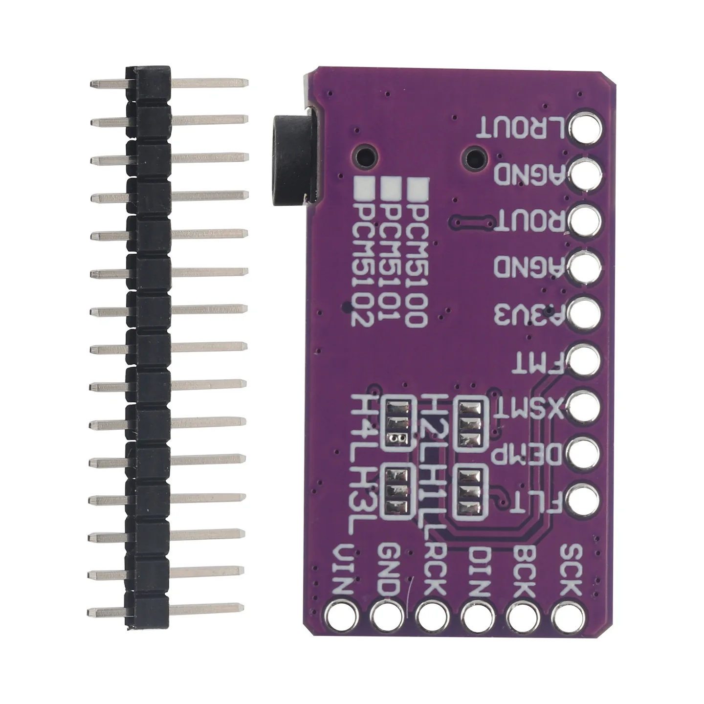 Gy-pcm5102 i2s iis audio decoding board dac stereo digital-to-analog conversion module with pin headers