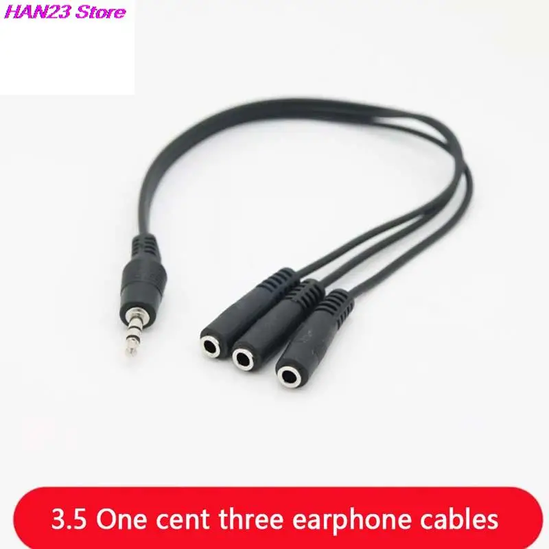 3.5mm 3 Way Port Aux Multi Headphone Earphone Audio Splitter Adapter 3.5mm Jack HUB Splitter Audio Cable 1 Male to 3 Female