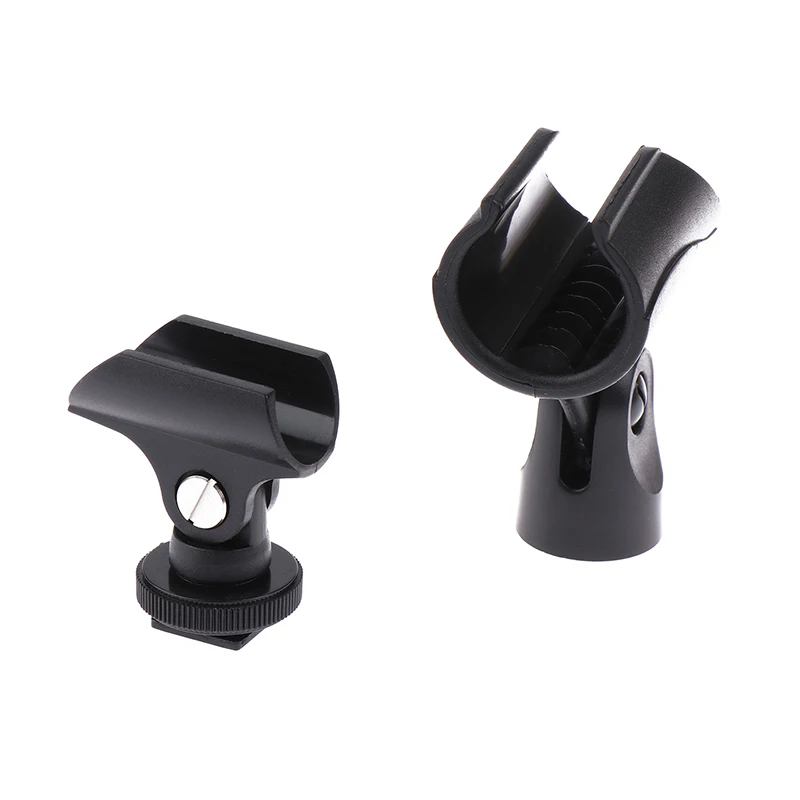 1PC Microphone Clip Universal Spring Clip Flexible Mic Holder Clamp Accessory Black Mount Stand Plastic Mic Clamp Holder