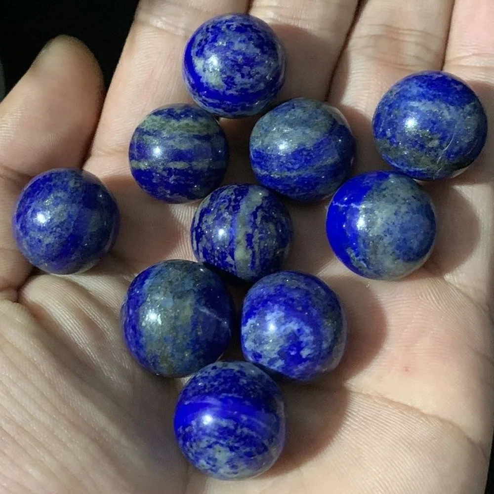 20mm Natural Lapis Lazuli Crystal Sphere Polished Healing Stone Ball Chakra Energy Mineral Collection Fengshui Home Decor