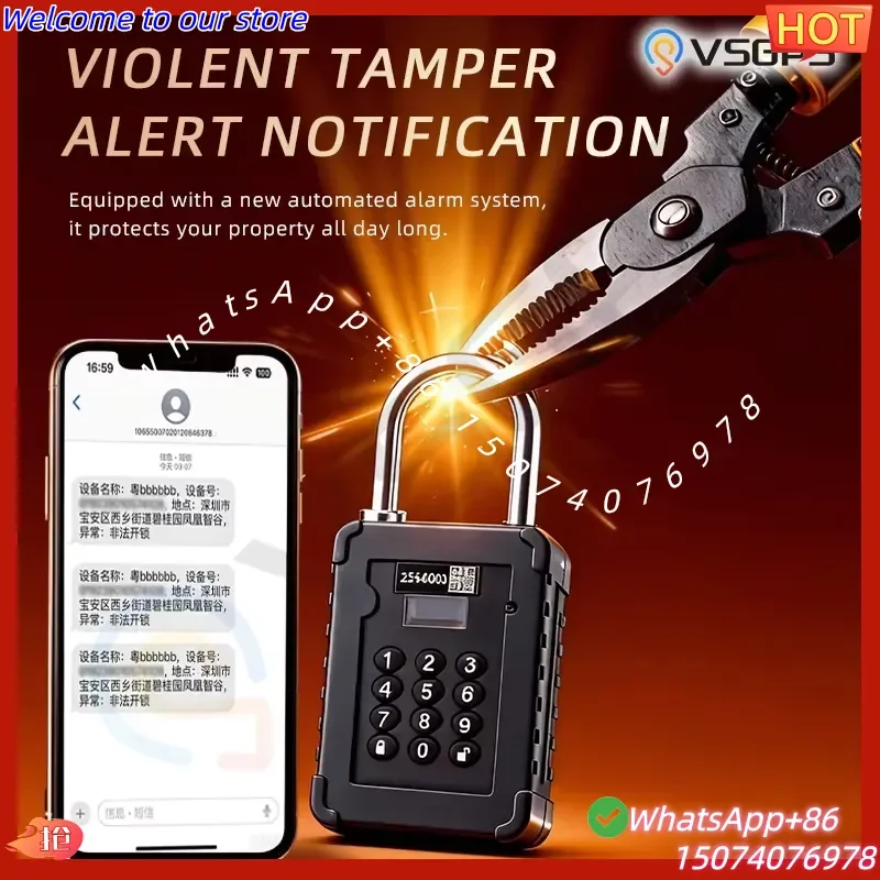 2026 Asset Tracking Security Smart Padlock Wireless Cargo Container Truck Electronic Seal Tracker with Numeric Keypad