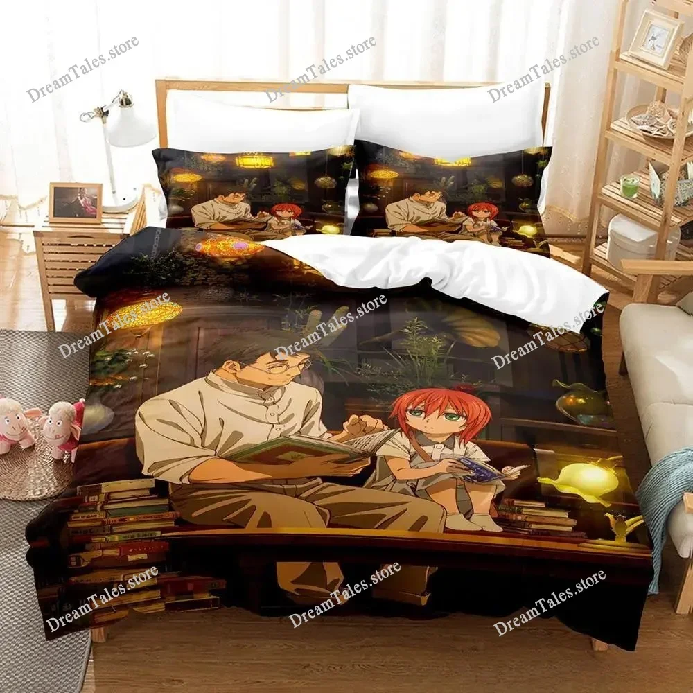 Fashion Anime The Ancient Magus' Bride Bedding Set Single Twin Full Queen King Size Bed Set Adult Kid Bedroom Duvet Cover Sets74