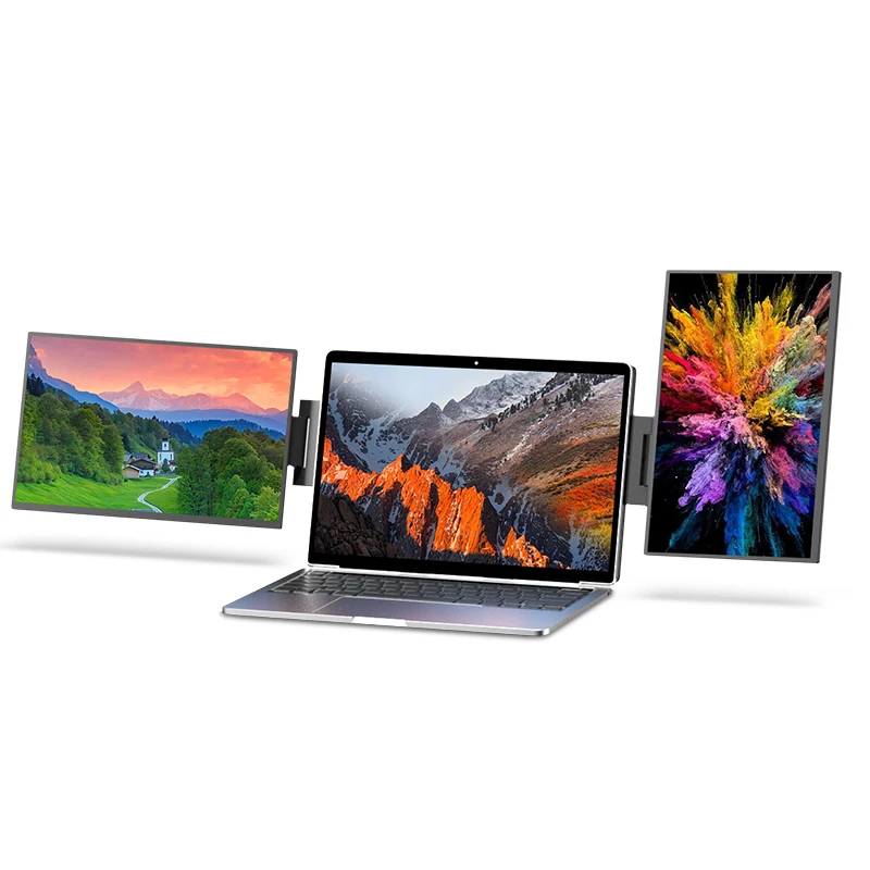 

Hot 16 Inch Triple Laptop Screen Extender With IPS Panel Dual 1200P2.5k LCD s Portable Tri Screen For Laptop