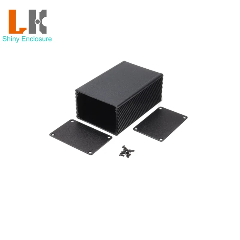 43x66x100mm High Quality Black Extruded Aluminum Enclosures PCB Instrument Electronic Project Box Case Metal Junction Box