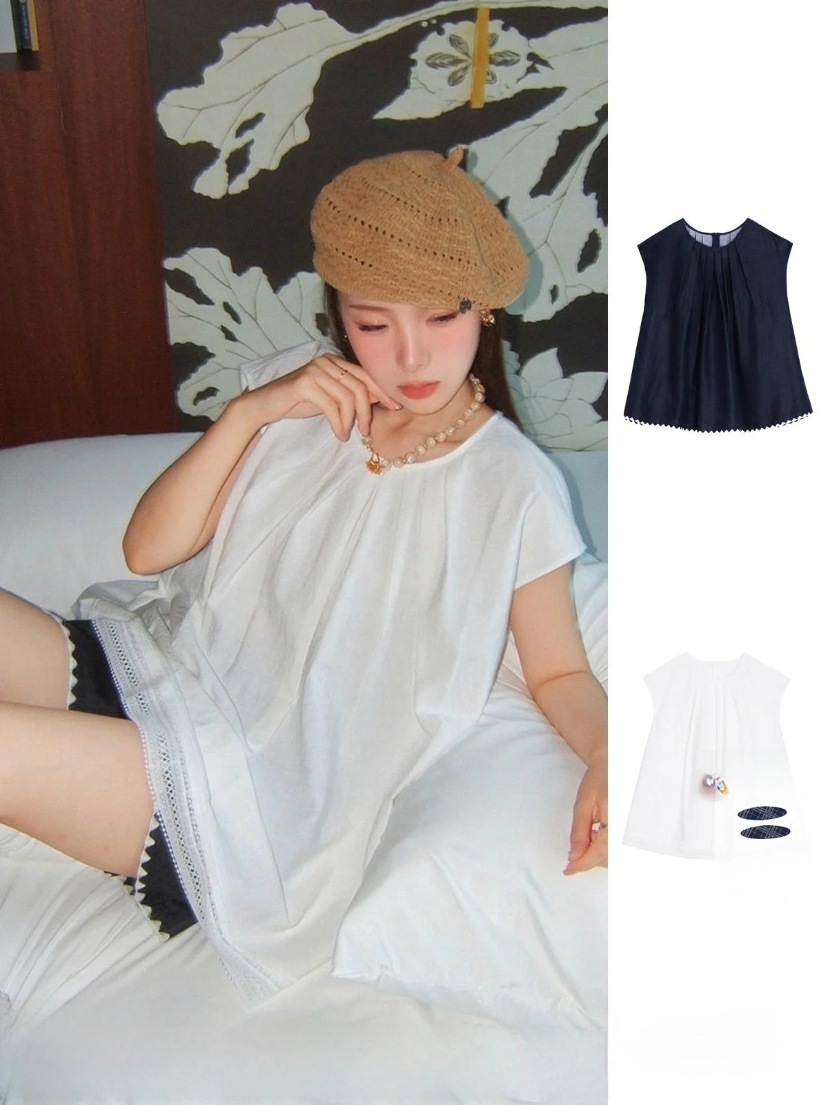 

Brand Fly Sve T-irt Loose Fit Women's Original Design Rtl 90% Linen 0% Cotton Summer Outerwear Casual Top