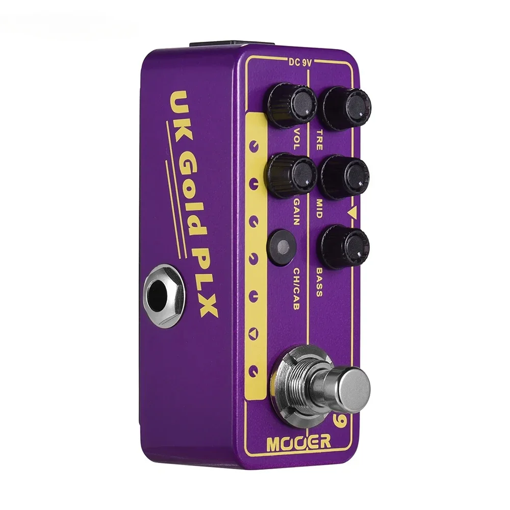 MOOER 019 UK Gold PLX Guitar Effect Pedal Digital Micro Preamp Classic 70's Rock Cabinet Simulation Effect Guitar Accessories