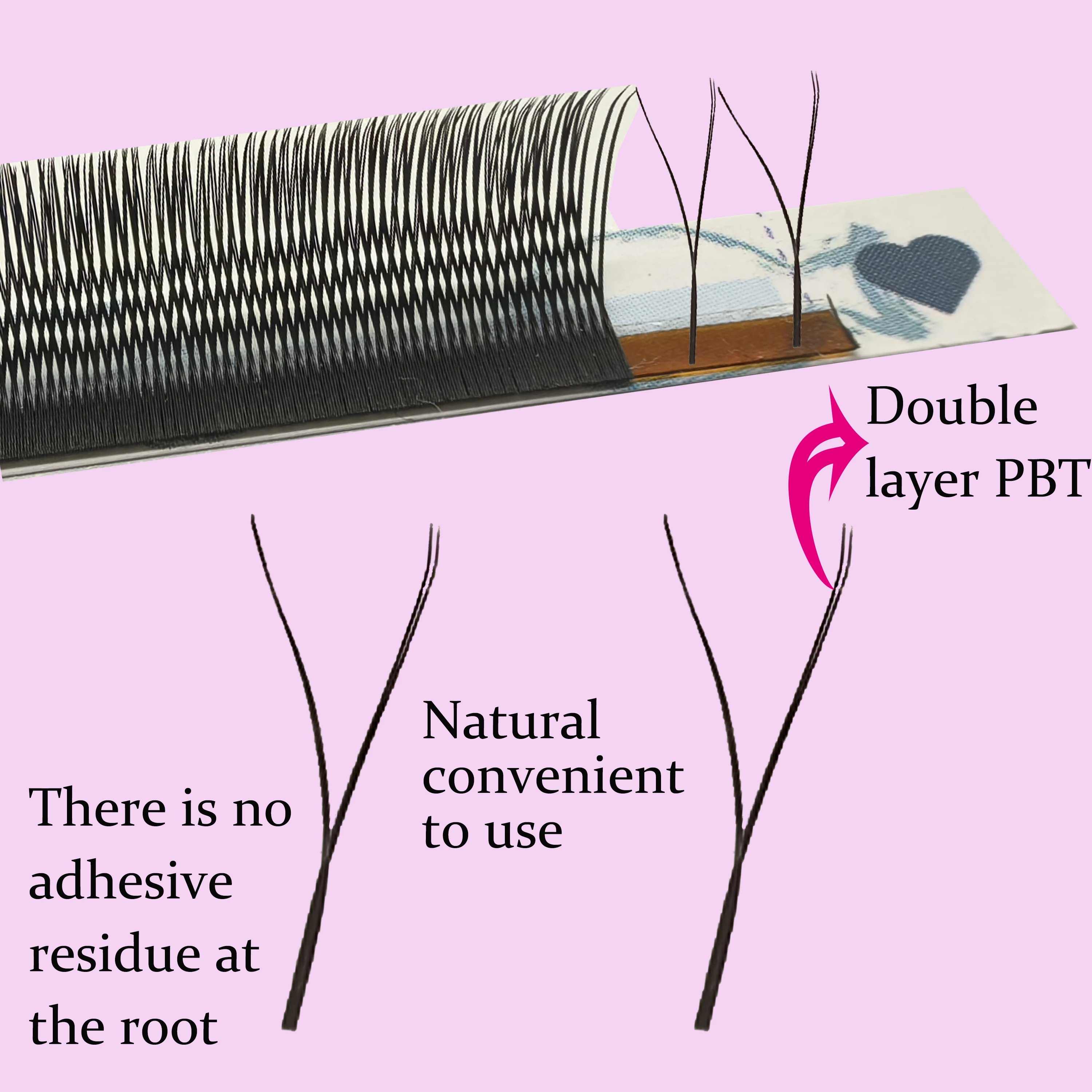 Tbestt 5DW 6DW Shape Lashes Extensions YY Shape Eyelashes False W Shape Eyelashes Extensions Mink Soft 5D Eyelashes Extensions