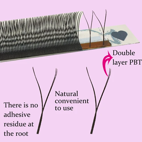 Imagen 2 del producto Extensiones de pestañas en forma de Tbestt 5DW 6DW, pestañas postizas en forma de YY, extensiones de pestañas en forma de W, extensiones de pestañas 5D suaves de visón