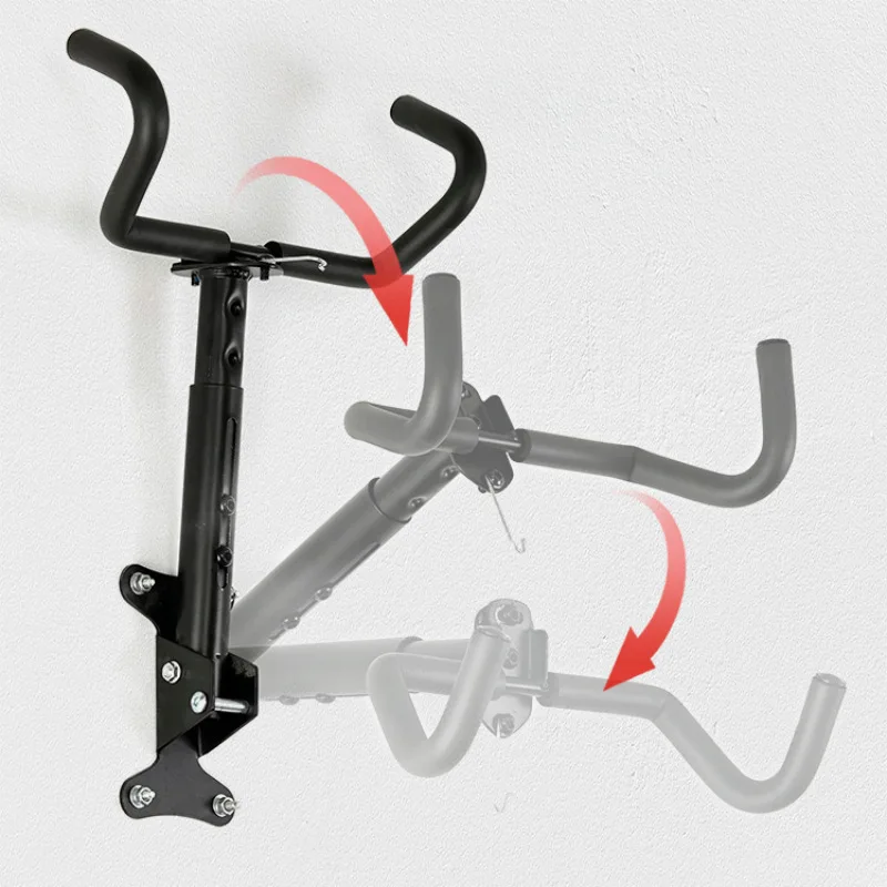 Wall Beam Road Hanging Rack Kids Bike Scooter Hanger Optional Foldable Hook Adjustable Mount W/ Rim Bondage Belt