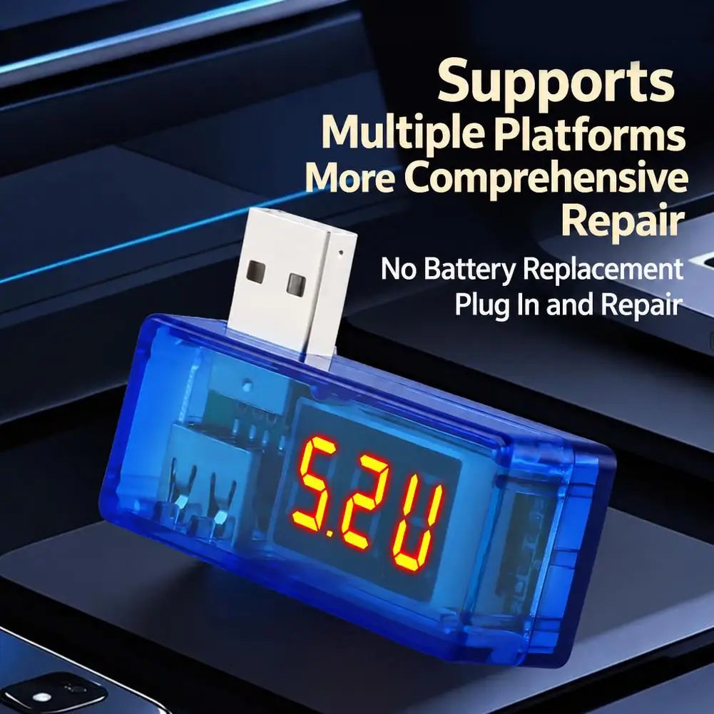 Digital USB Mobile Power charging current voltage Tester Meter Mini USB charger doctor voltmeter ammeter Turn transparent