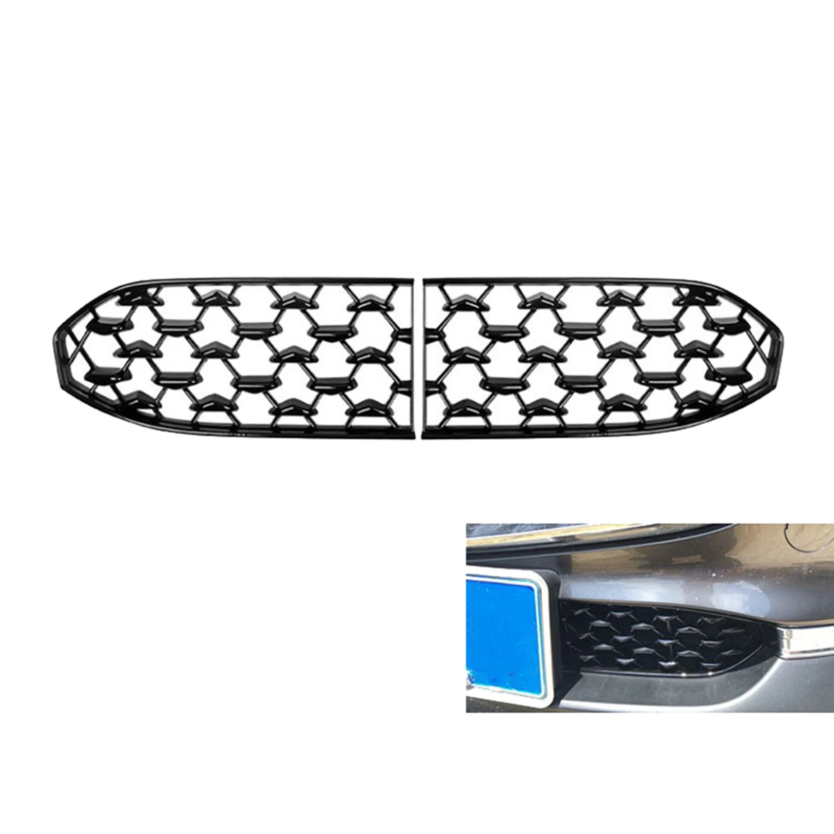 

6Pcs Car Front Lower Grille Bumper Grille Cover Decoration For Mazda CX30 CX-30 2020-2021