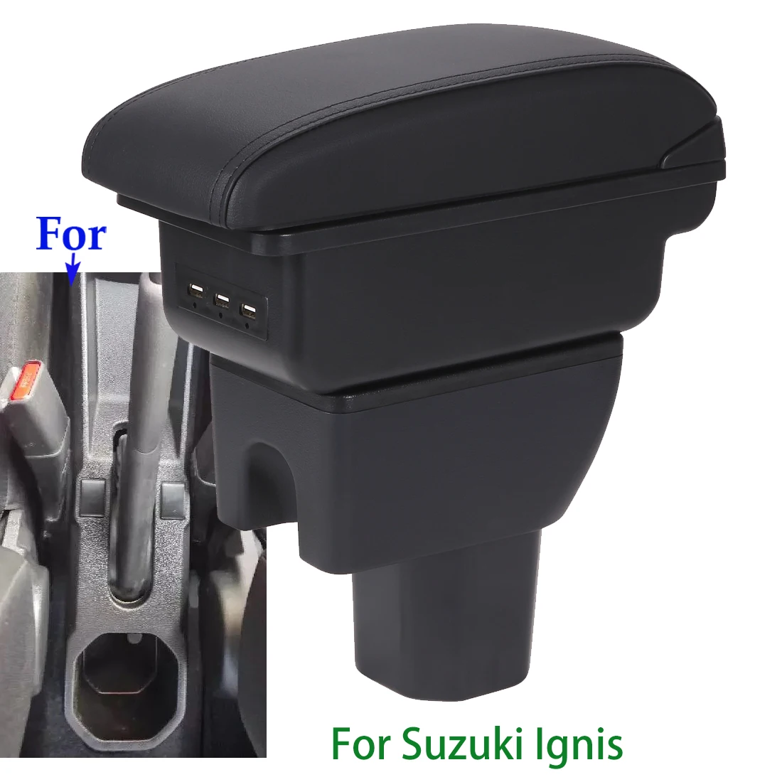 For SUZUKI IGNIS Armrest Box For Suzuki Ignis Car Armrest Auto Storage Box Arm Bracing heighten Interior Details Retrofit Part