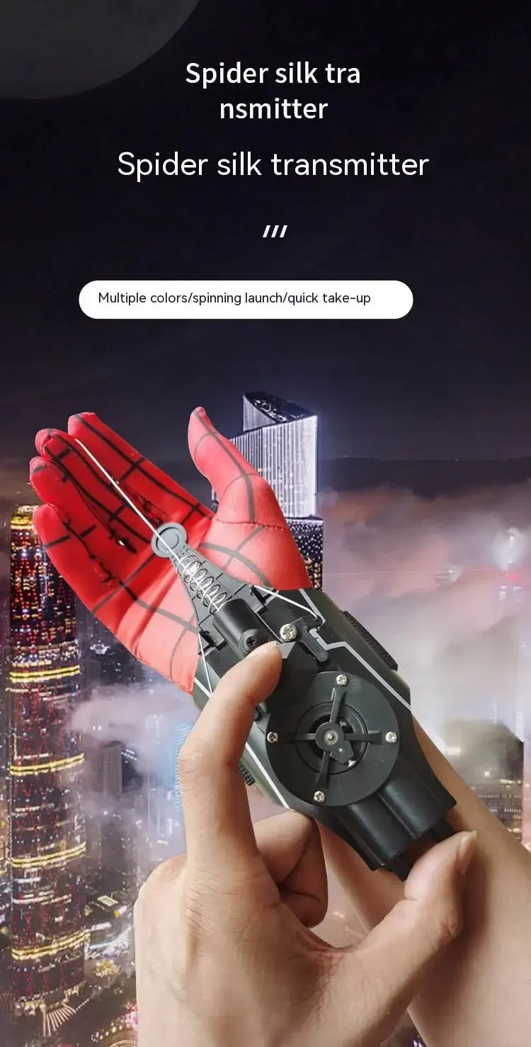 ML Legends Vollautomatische Spiderman-Netzwerfer, Spinnenseiden-Launcher, Seilgerät, Cosplay-Spielzeug, Requisiten, Weihnachtsgeschenk – Detail 7