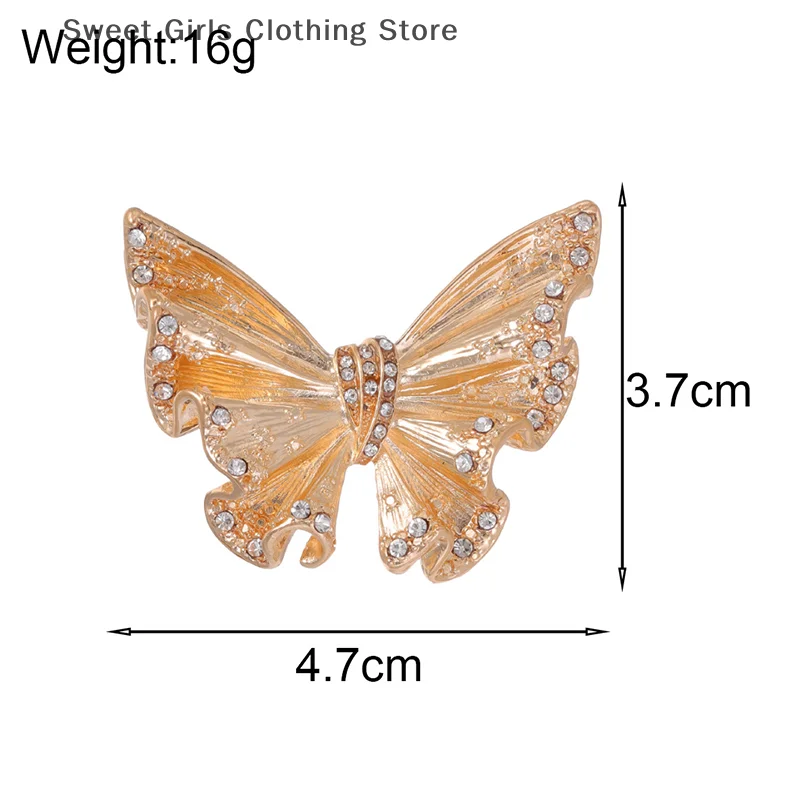 أنيقة سبائك المينا حجر الراين فراشة بروش شارة بدبوس للنساء الفتيات دعوى معطف الديكور موضة الملابس والمجوهرات الهدايا