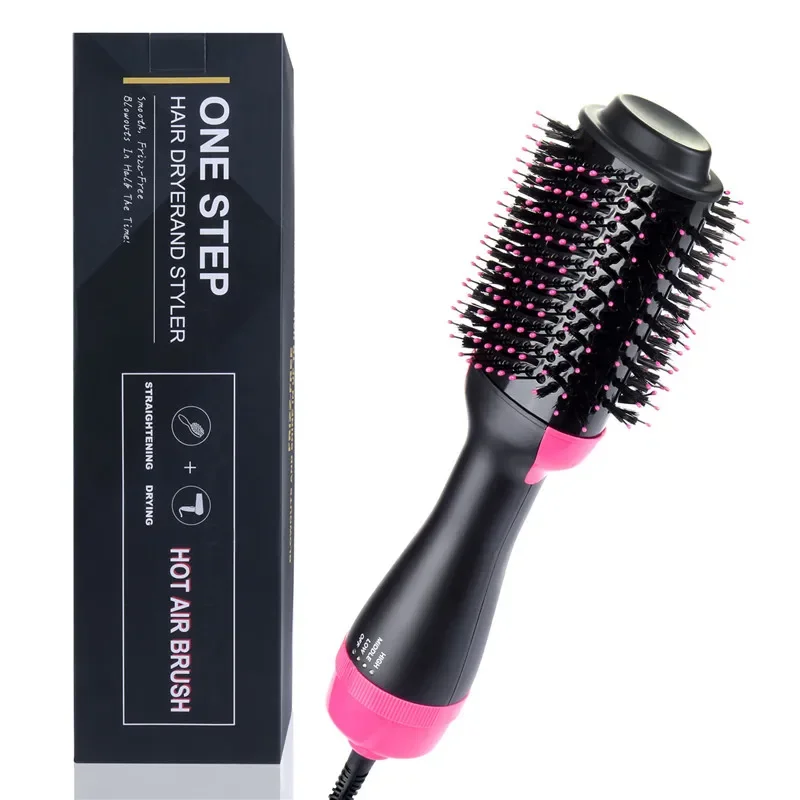 1200W Hair Dryer Volumizer Hot Air Brush Straightener Curler Comb Roller Styler