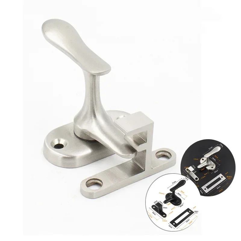 문짝 래치, 스테인레스 철사 드로잉, 이중 버클 디자인, 도난 방지 잠금 래치, 가구 하드웨어 창 래치, 2 개