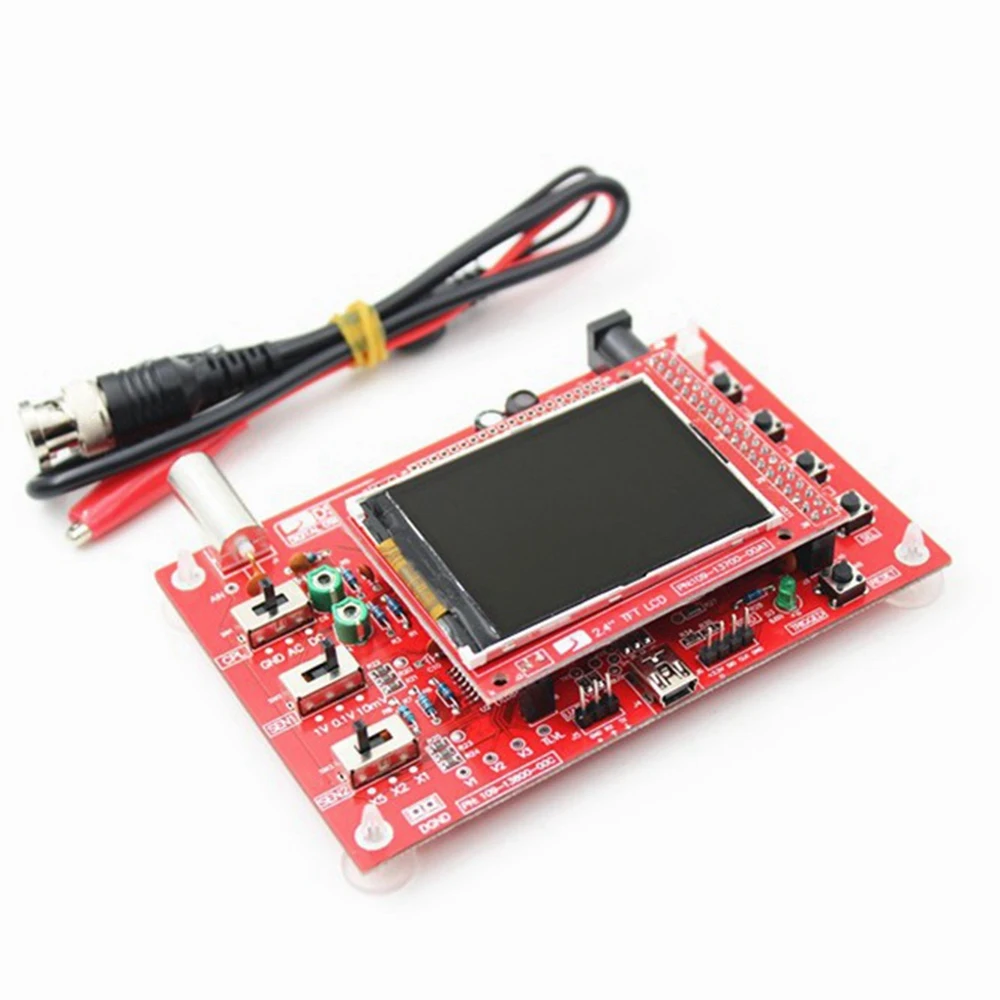 abjn-dso138-オシロスコープ、デジタル表示、tft液晶搭載、プローブとワニ口クリップ付き、arduino用検出・開発ボード