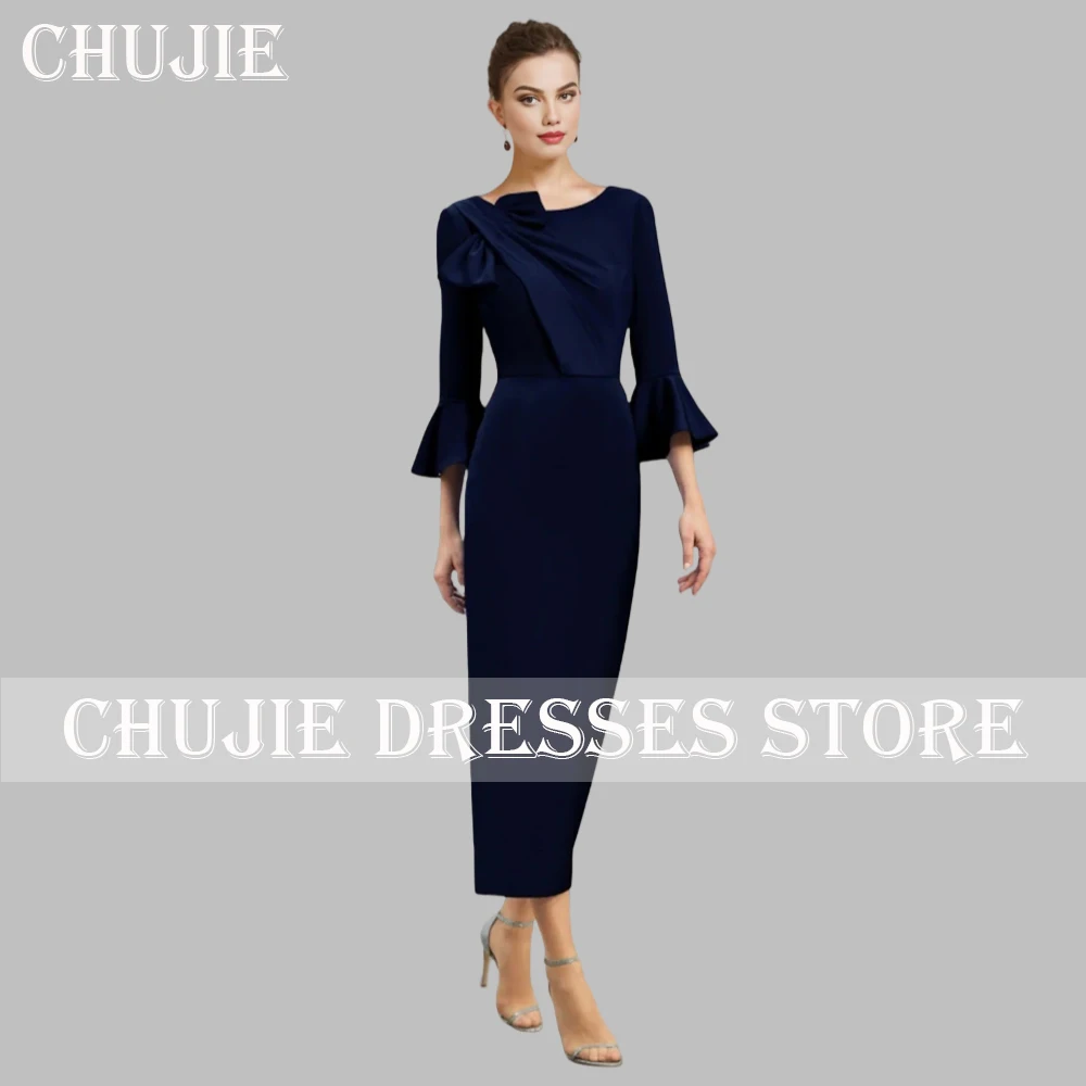 

Dark Navy Elegant Mermaid Mother Of The Bride Dresses For Wedding Guest Dress Prom Party Gowns Customized Formal Evening Dress