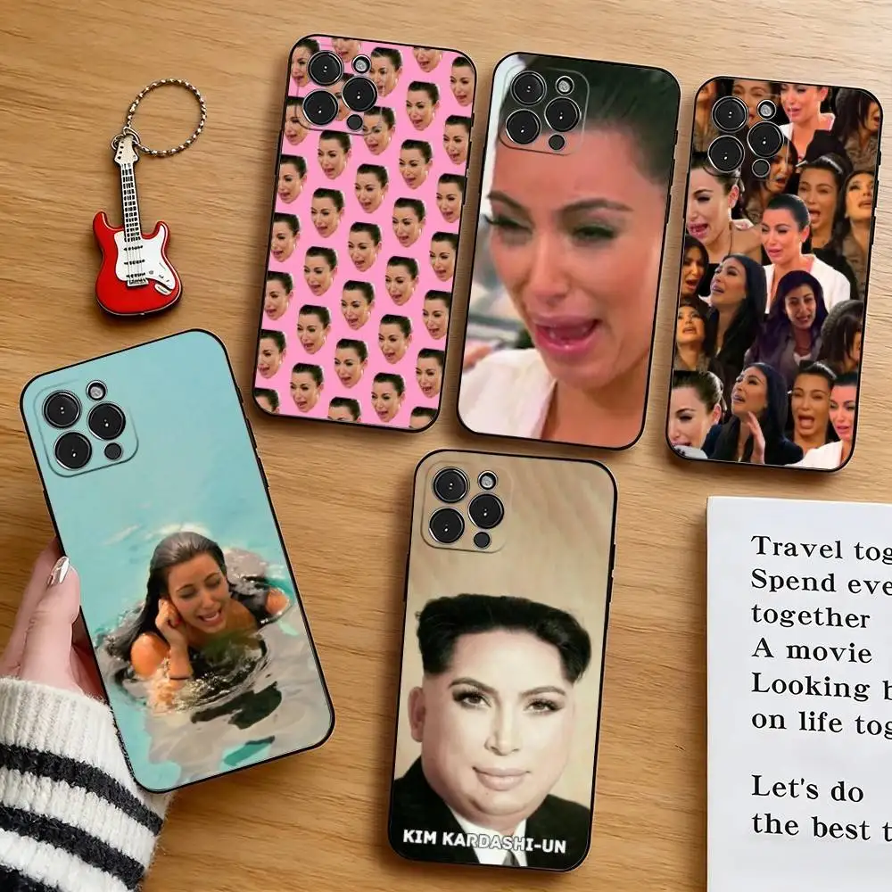 K-Kim K-Kardashian Funny Meme Phone Case Silicone Soft For IPhone 17 16 15 14 13 12 11 X XR Plus Pro Max Plus