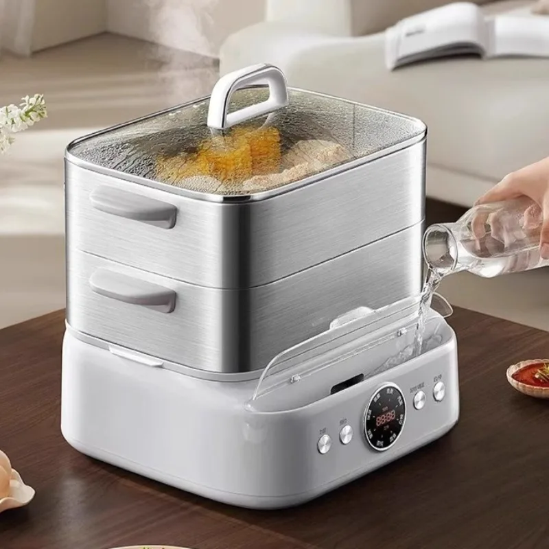

Electric steamer Household stainless steel large-capacity steam pot, oven all-in-one machine