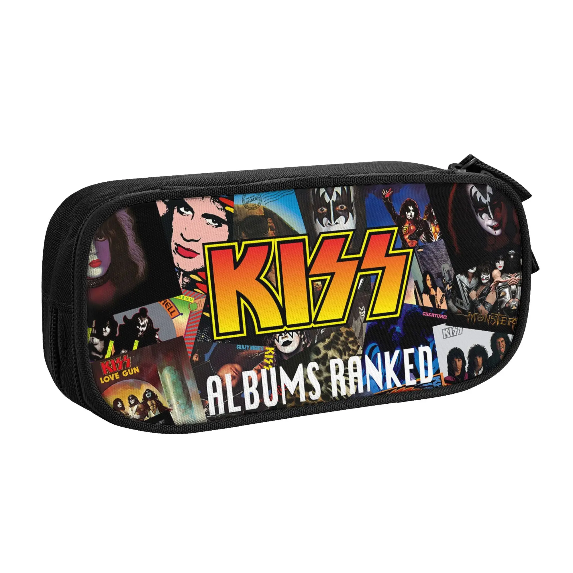 Пенал Kawaii KISSs Heavy Metal Band для мальчиков и девочек, большой вместимости, с дизайном «Рок-н-ролл All Nite Party», для канцелярских принадлежностей