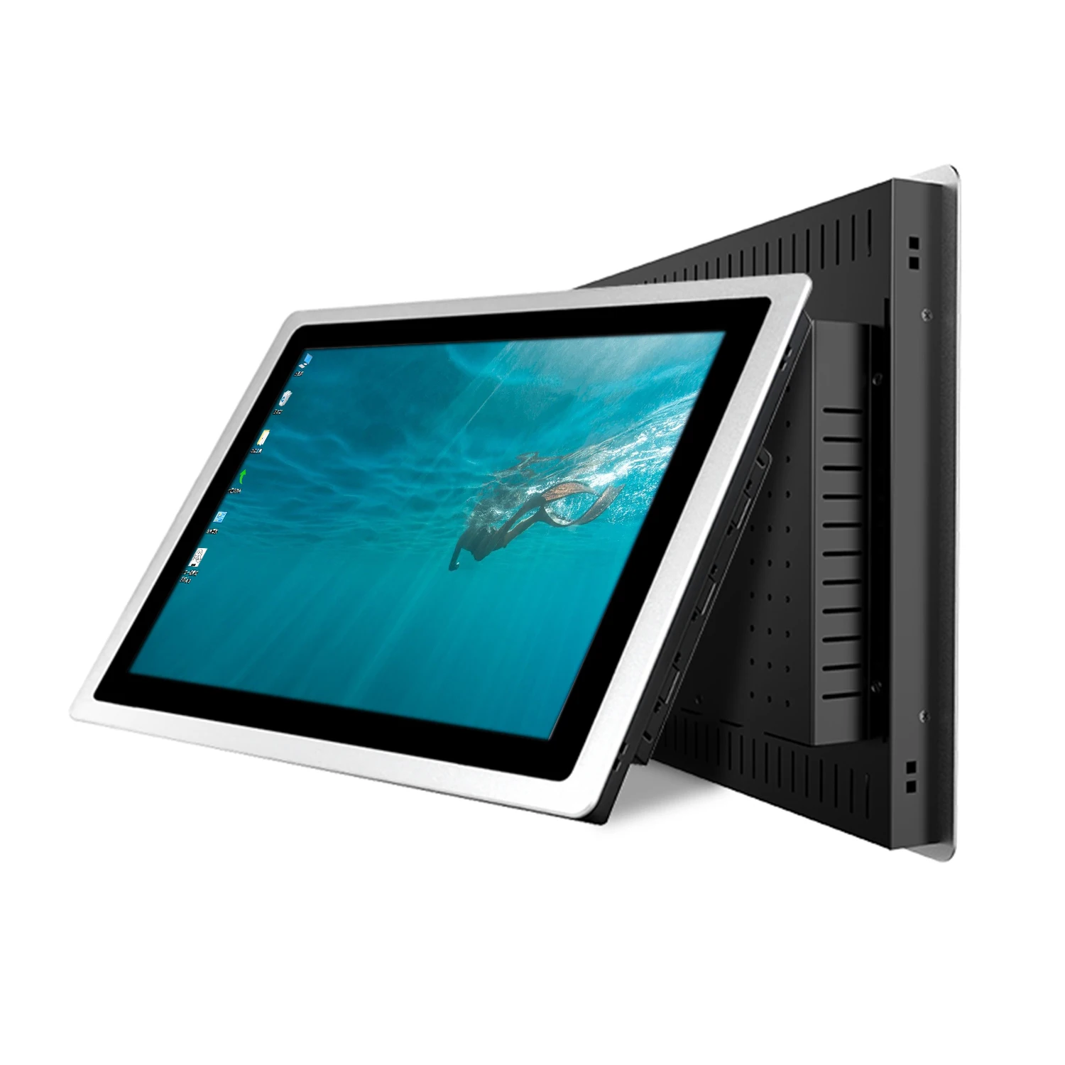 17 19 21.5 Inch industrial all-in-one pc computer with capacitive touch screen tablet panel pc built-in wifi RS232 com win10 pro