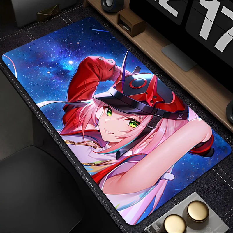 

Mousepad Anime Mouse Pad Gaming Accessories Office Keyboard Pad H-honkai Star Rail Rappa Large Desk Mat PC Rubber Extended Pad