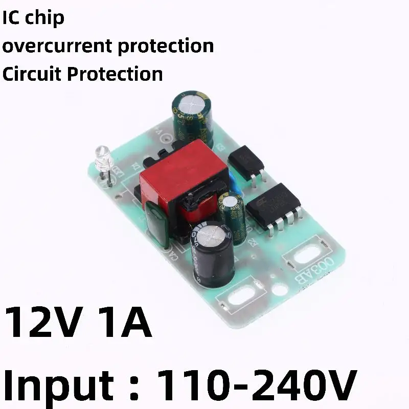 【F】12V 1A Switching Power Supply Module DC Voltage Regulator Switch Circuit Bare Board Monitor LED 110V 220V Tool AC-DC