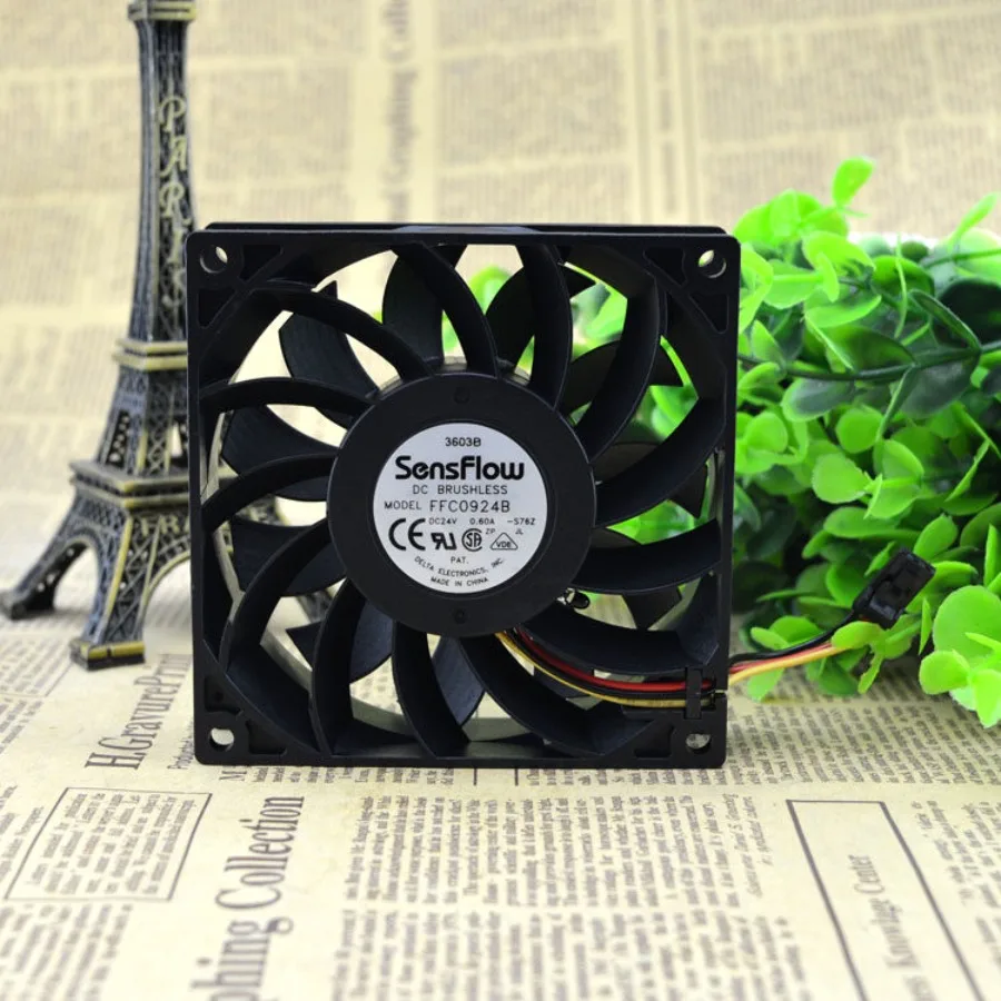 AA + for Delta FFC0924B 9025 24V 0.60A 9CM 9cm, violent, temperature control, inverter, fan