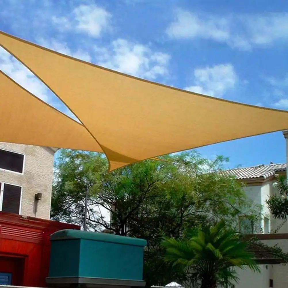 

6/5/4/3/2M Waterproof Sun Shelter Triangle Sunshade,UV Resistant Garden Patio Pool Shade Sail Awning Camping Sun Shade