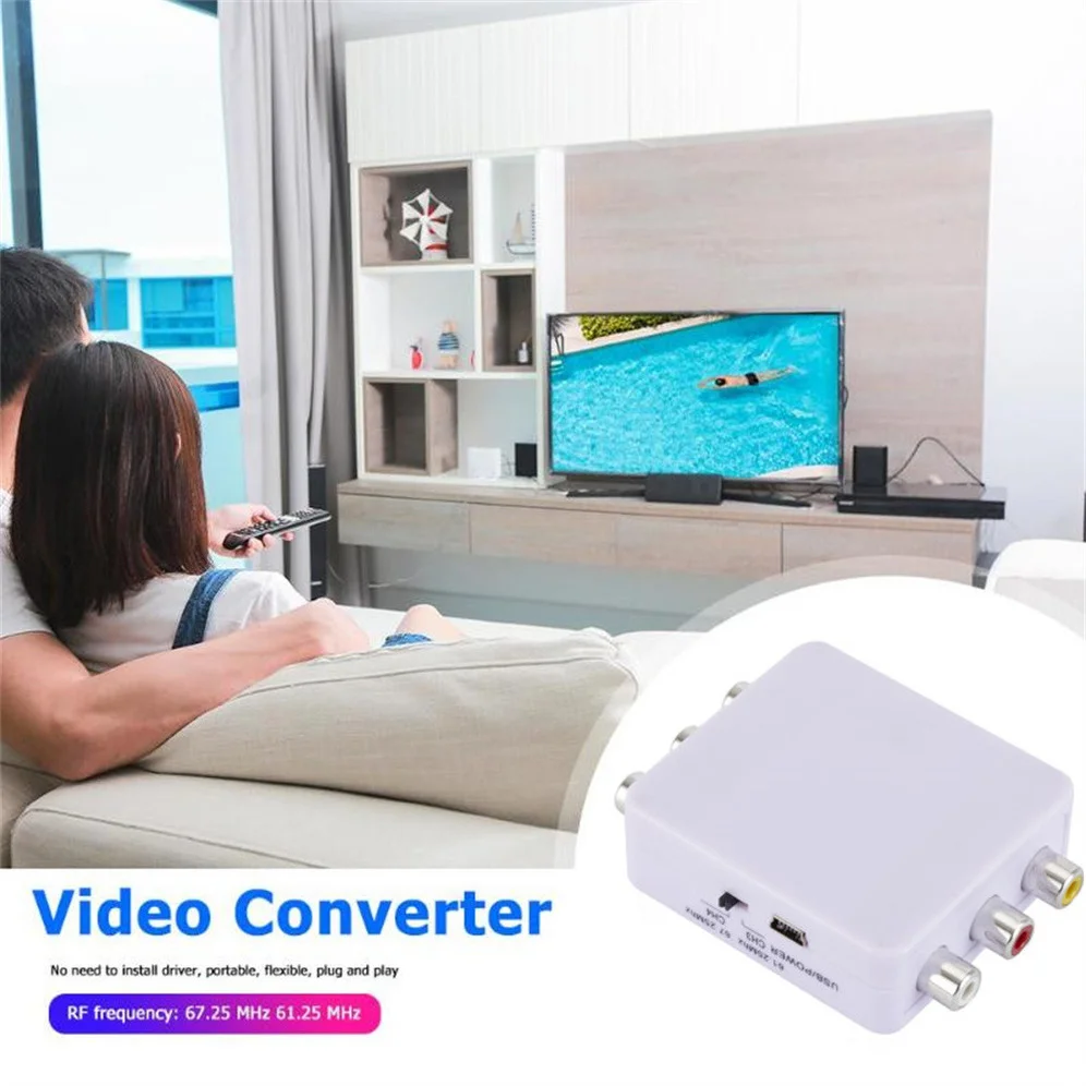 YPbPr 오디오 신호-RF 라디오 변환기 디코더, 라디오 주파수 단일 와이어 변속기 튜너, 디코딩 오디오 케이블 수신