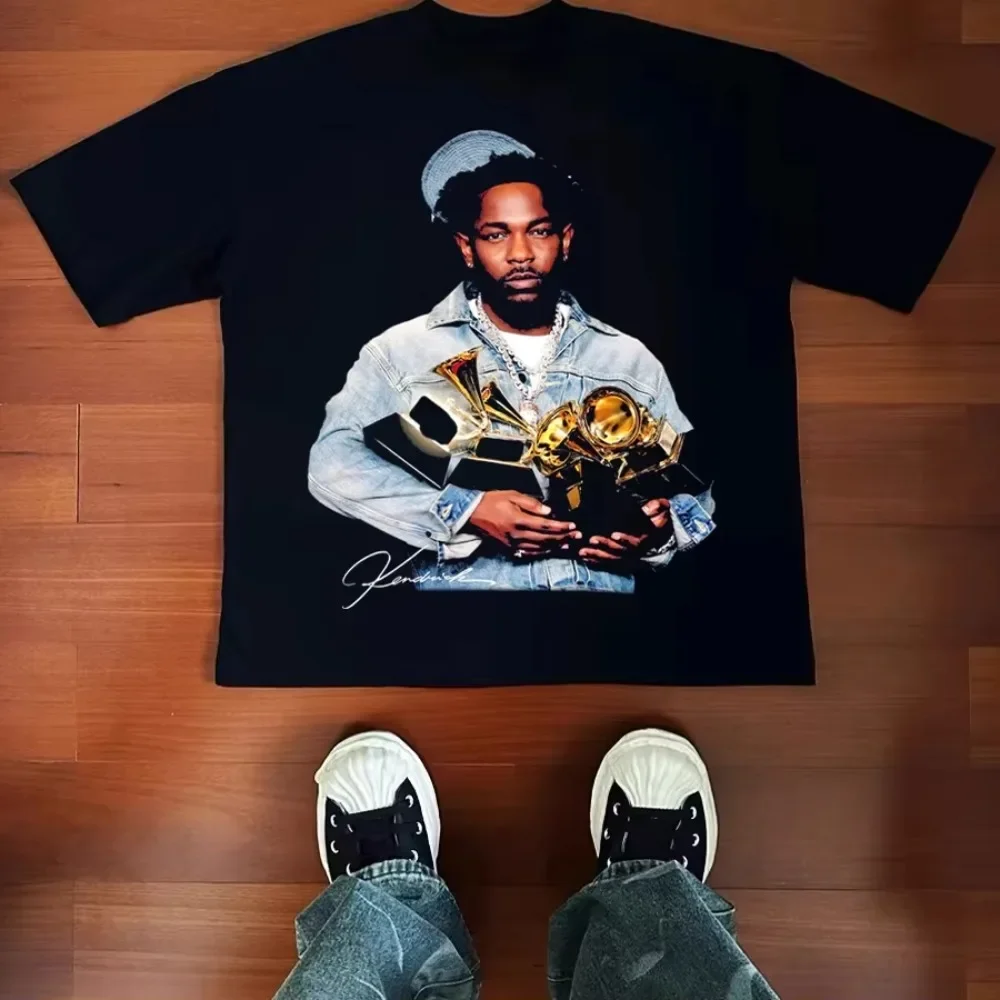 

Kendrick Lamar Rap Хип-хоп Рэп Американский винтажный хлопковый принт Мужские и женские детские футболки с короткими рукавами Все Спортивные