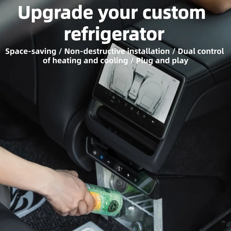 Car Refrigerator for Model Y Rear Seat Portable Semiconductor Freezer 3.6L Energy-saving Mini Fridge Cooling Heating Dual Modes