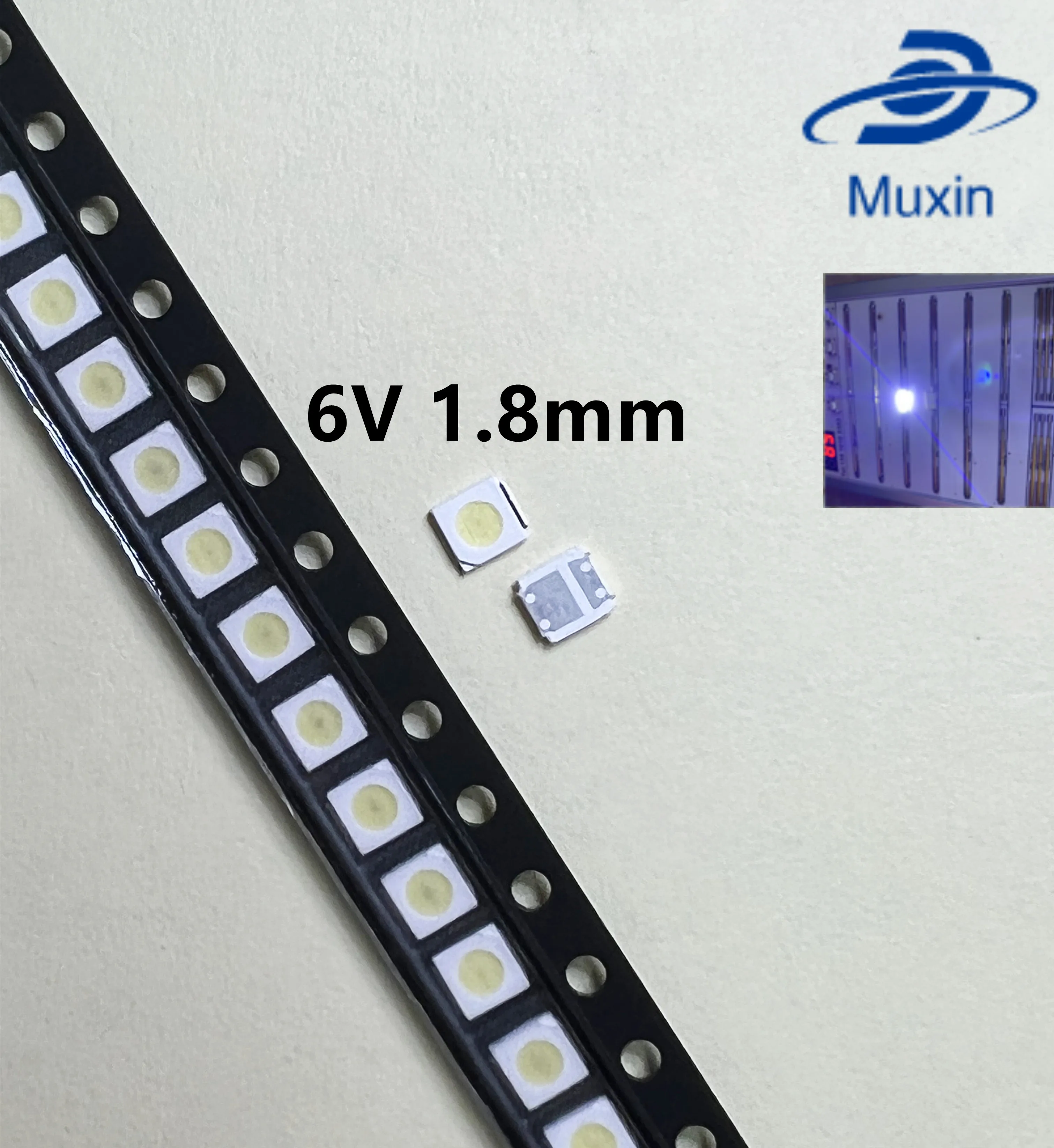 FOR Lo-D 3030 6v 100pcs/lot TV Backlight 1.8mm 1.5W 6V LED SMD Cool cold white LCD Backlight for TV Application