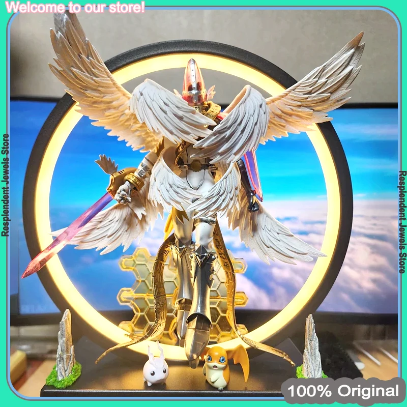 

22 см Святой Ангемон Digimon Приключения Фигурка Святой Ангемон ПВХ Статуя Модель Декор Комнаты Коллекция Куклы Игрушки Рождественский Подарок