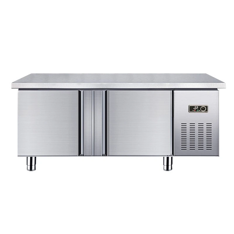 

Refrigerated workbench, freezer, commercial refrigerator, freezer, console, kitchen fresh-keeping flat-cooled stainless steel wa