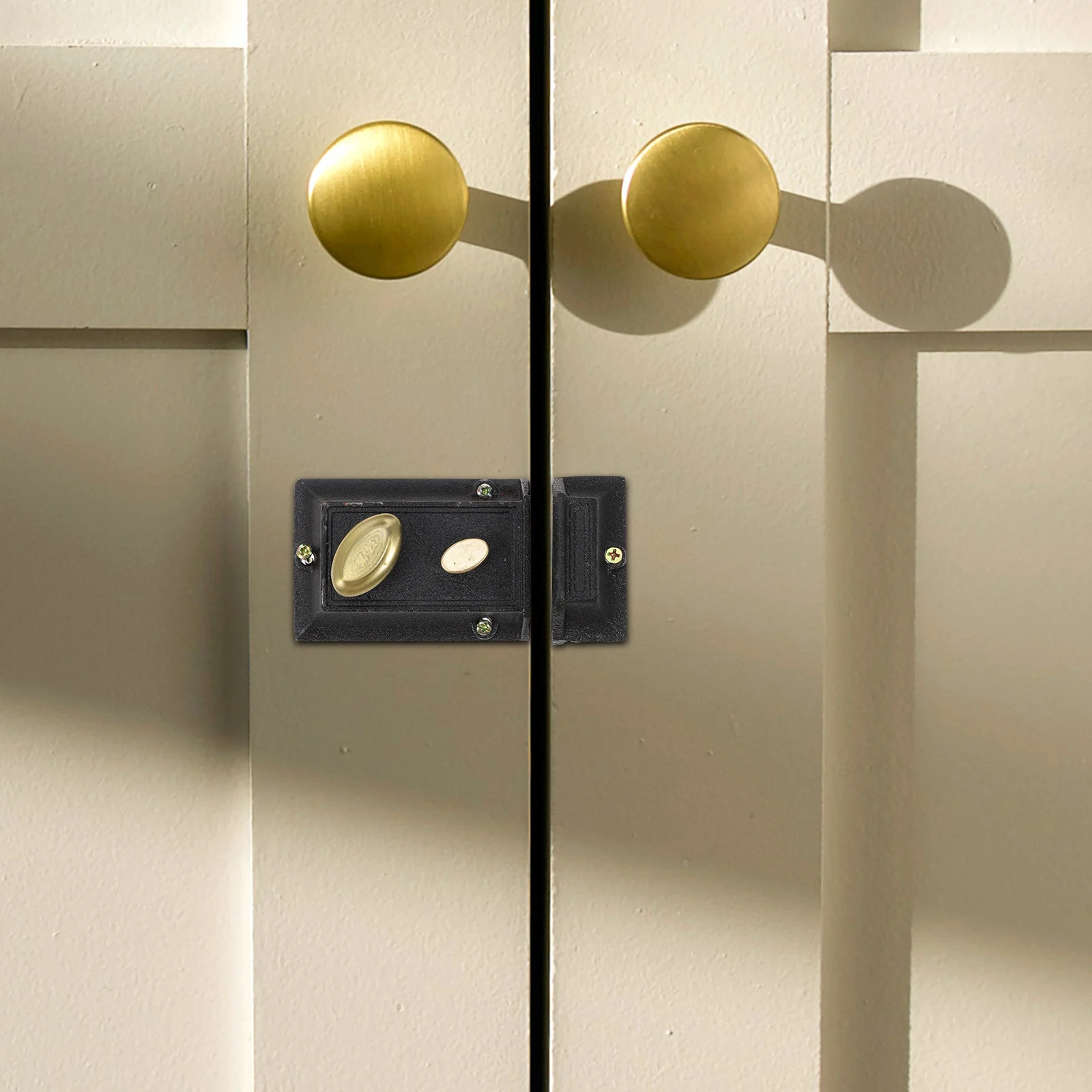 

1 Set Dual Insurance Mortise Door Lock Copper Iron Vintage Deadbolt For 35-55Mm Wooden Doors Heavy Duty Security Bolt Lock For