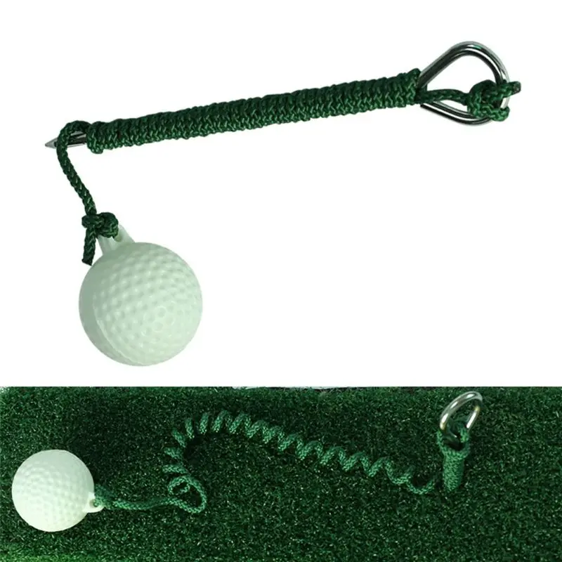 Rope Golf Ball Hit Shot Putting Training Practice Aid Swing Sports Practice Training Easy To Carry for One Person Practice