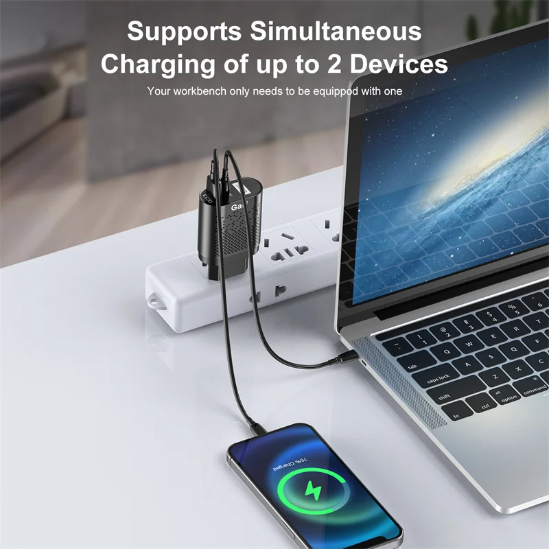 Lovebay 65W GaN Charger Type C PD USB QC 4.0 QC 3.0 Fast Charging Wall Adapter For iPhone 13 14 Xiaomi 12 Samsung Galaxy Macbook