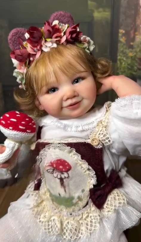 Brinley Reborn Doll Blank Kit 24inch Soft Vinyl Fresh Color Lifelike Unfinished DIY Doll Parts with Body and Eyes