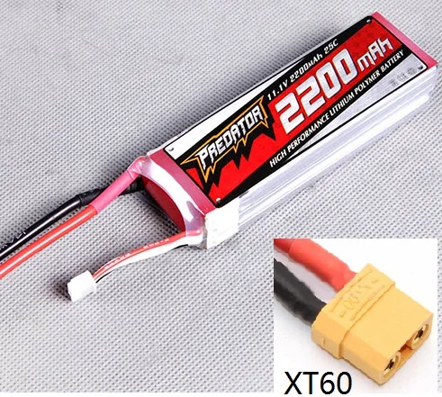 FMS part 11.1V/2S 2200mAh 25C LiPO battery XT60/EC3 / T plug For RC warbird sporter model airplane