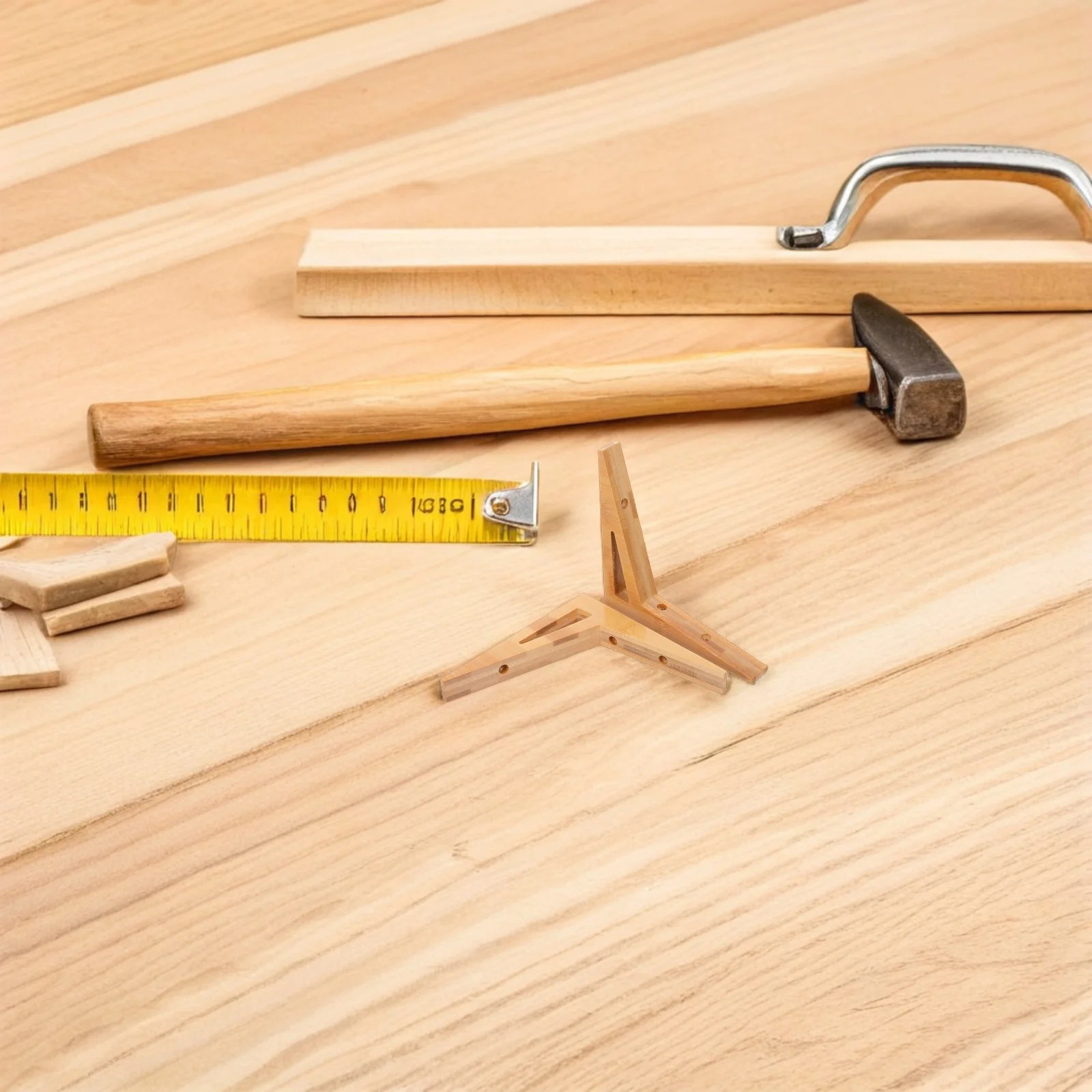 

2Pcs Wooden Triangle Shelf Brackets Sturdy Wall Mount Floating Shelf Supports for Bedroom Kitchen Living Room Decor