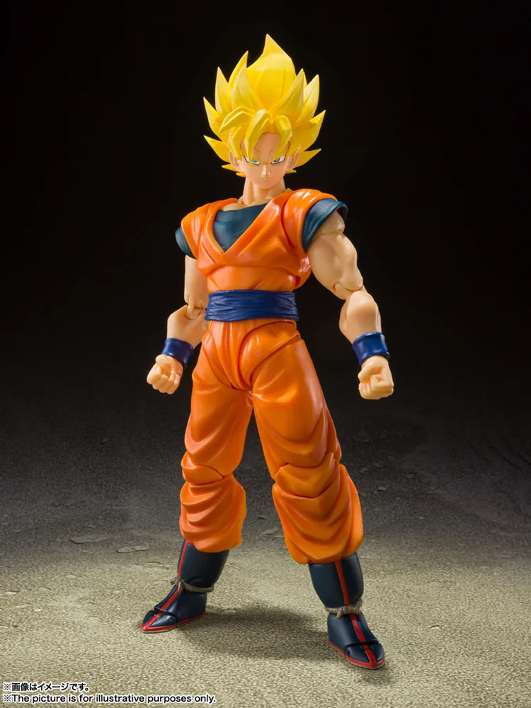 Bandai Anime Shf Dragon Ball Saru Game Super Saiyan Full Power Goku Collectible Action Figures Original Spot Toy Decoration Gift