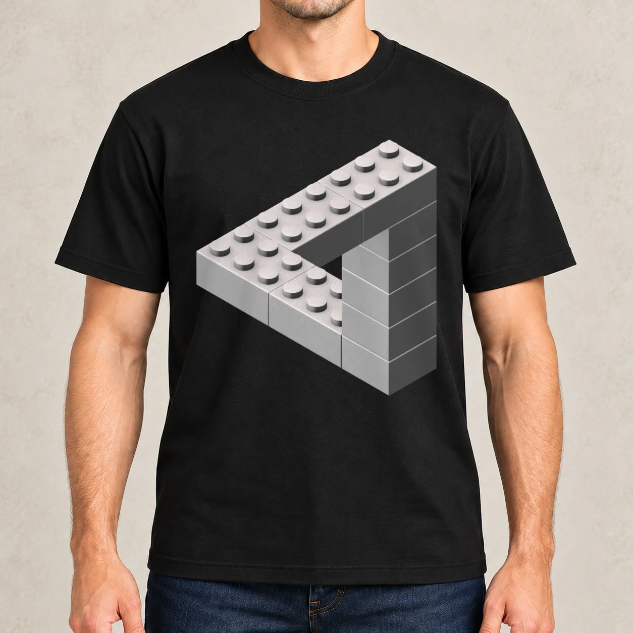 Escher Toy Bricks - White T-Shirt t shirt man designer man t shirt luxury mens graphic t shirts shirts designer T-Shirt