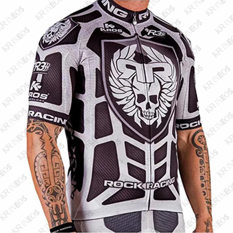 Men\'s Breathable Short Sleeve T-Shirt, Cycling Clothing, Rockful Racing Sports Equipment, Training T-Shirt, Summer, 2024